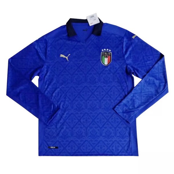Tailandia Camiseta Italia 1ª Kit ML 2020 Azul